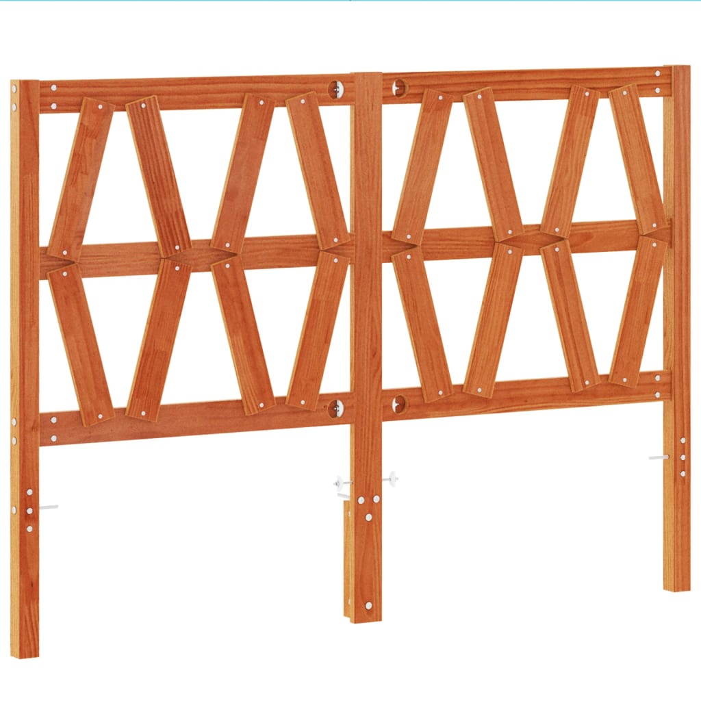 vidaXL Wezgłowie do łóżka, woskowy brąz, 160 cm, lite drewno sosnowe