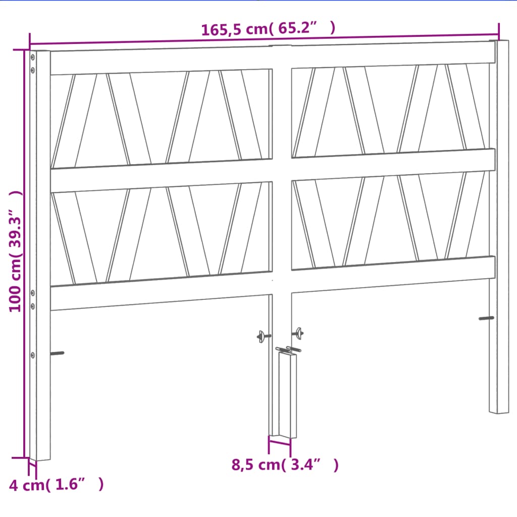 vidaXL Wezgłowie do łóżka, woskowy brąz, 160 cm, lite drewno sosnowe