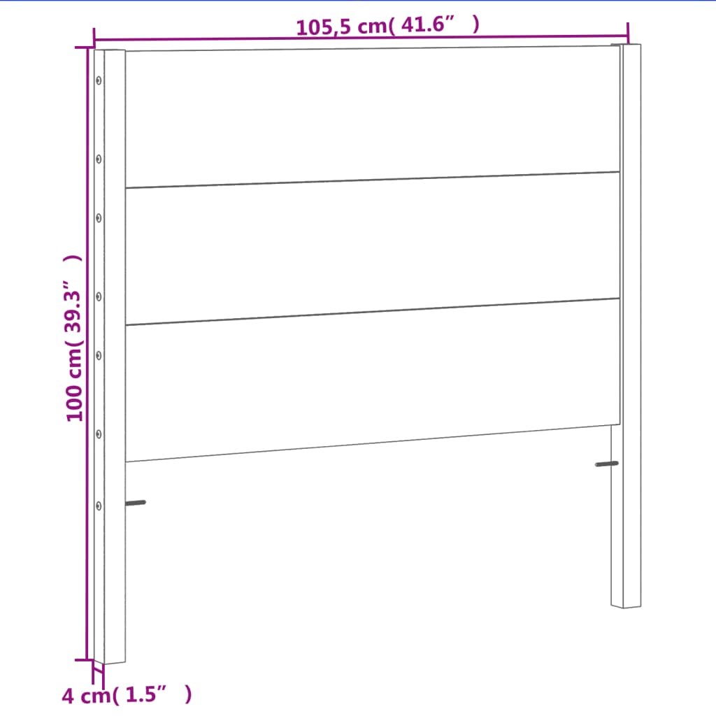vidaXL Wezgłowie do łóżka, woskowy brąz, 100 cm, lite drewno sosnowe