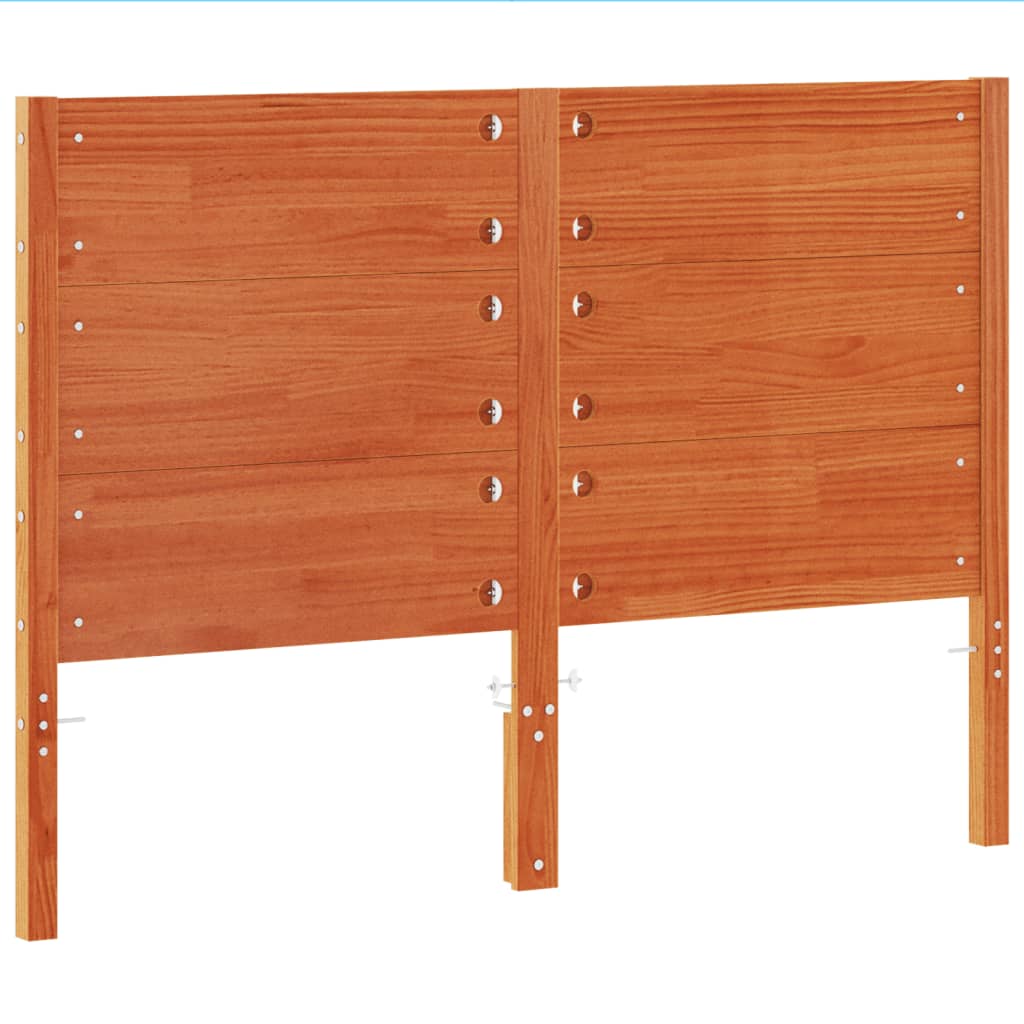 vidaXL Wezgłowie do łóżka, woskowy brąz, 160 cm, lite drewno sosnowe