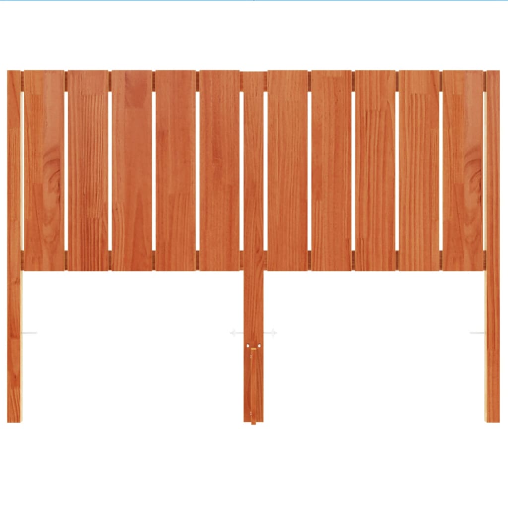 vidaXL Wezgłowie do łóżka, woskowy brąz, 135 cm, lite drewno sosnowe