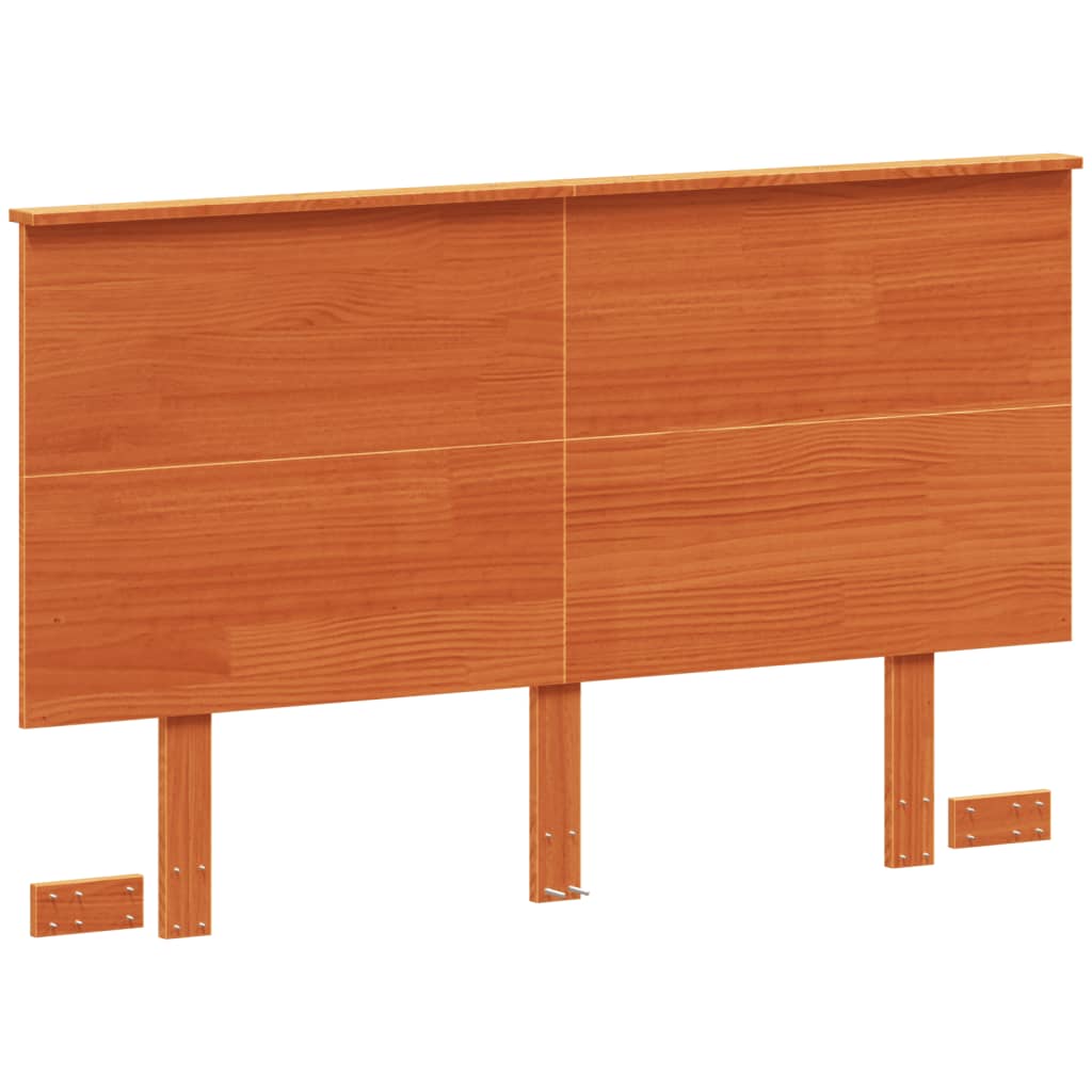 vidaXL Wezgłowie do łóżka, woskowy brąz, 120 cm, lite drewno sosnowe