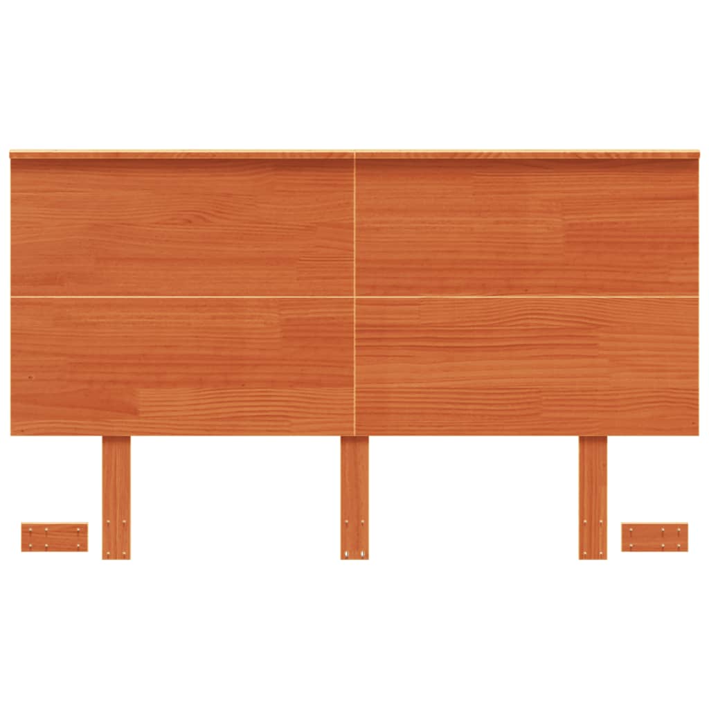 vidaXL Wezgłowie do łóżka, woskowy brąz, 120 cm, lite drewno sosnowe