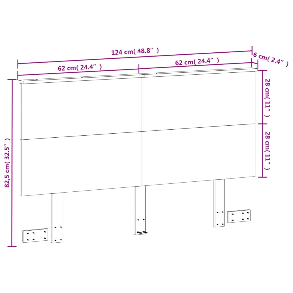 vidaXL Wezgłowie do łóżka, woskowy brąz, 120 cm, lite drewno sosnowe