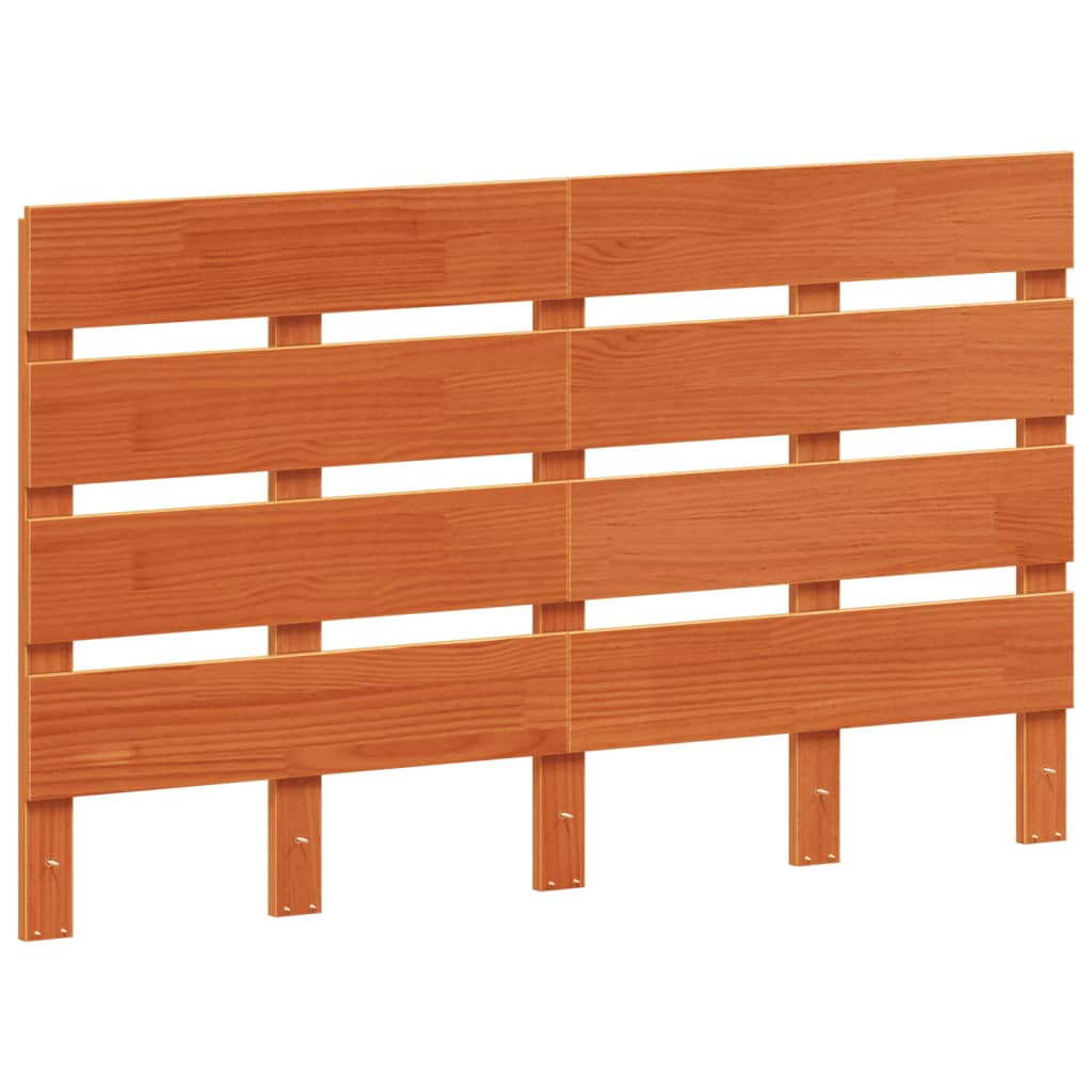 vidaXL Wezgłowie do łóżka, woskowy brąz, 120 cm, lite drewno sosnowe