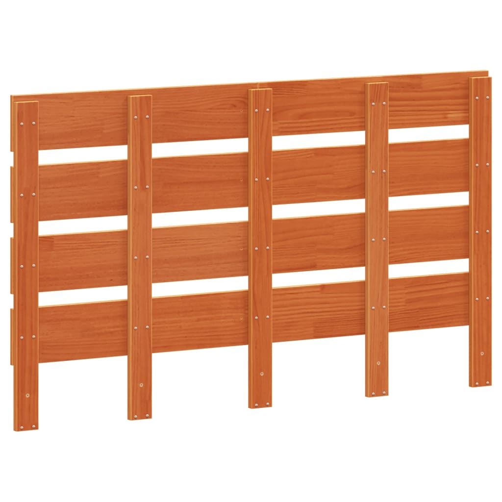 vidaXL Wezgłowie do łóżka, woskowy brąz, 120 cm, lite drewno sosnowe