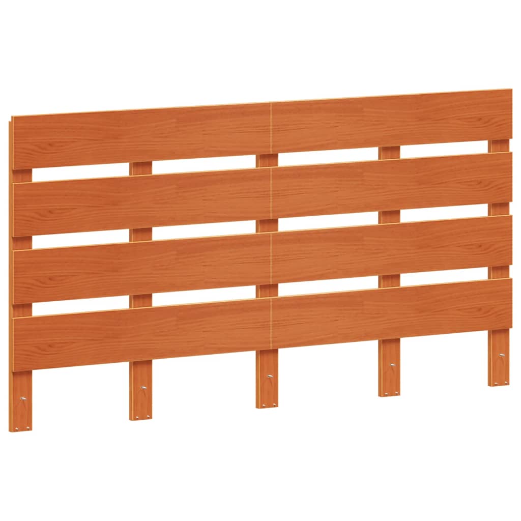 vidaXL Wezgłowie do łóżka, woskowy brąz, 150 cm, lite drewno sosnowe