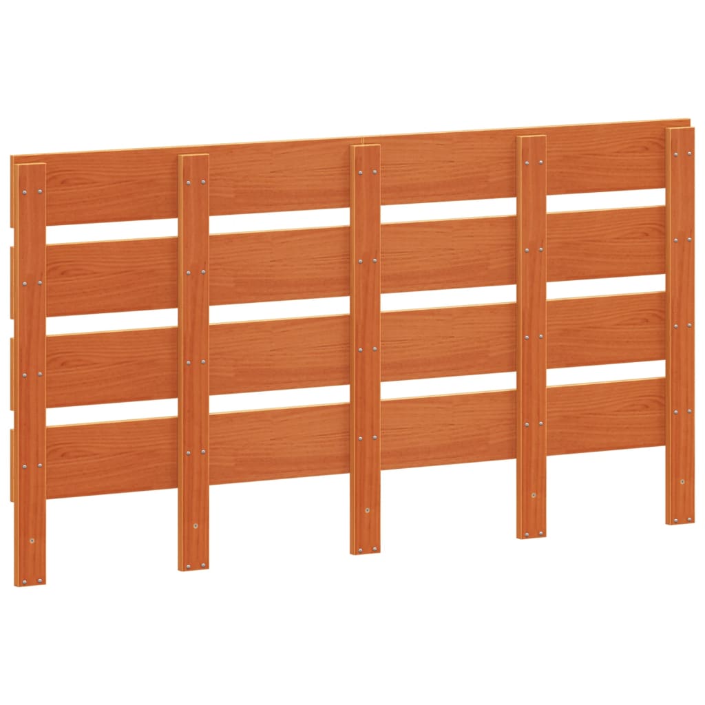 vidaXL Wezgłowie do łóżka, woskowy brąz, 150 cm, lite drewno sosnowe