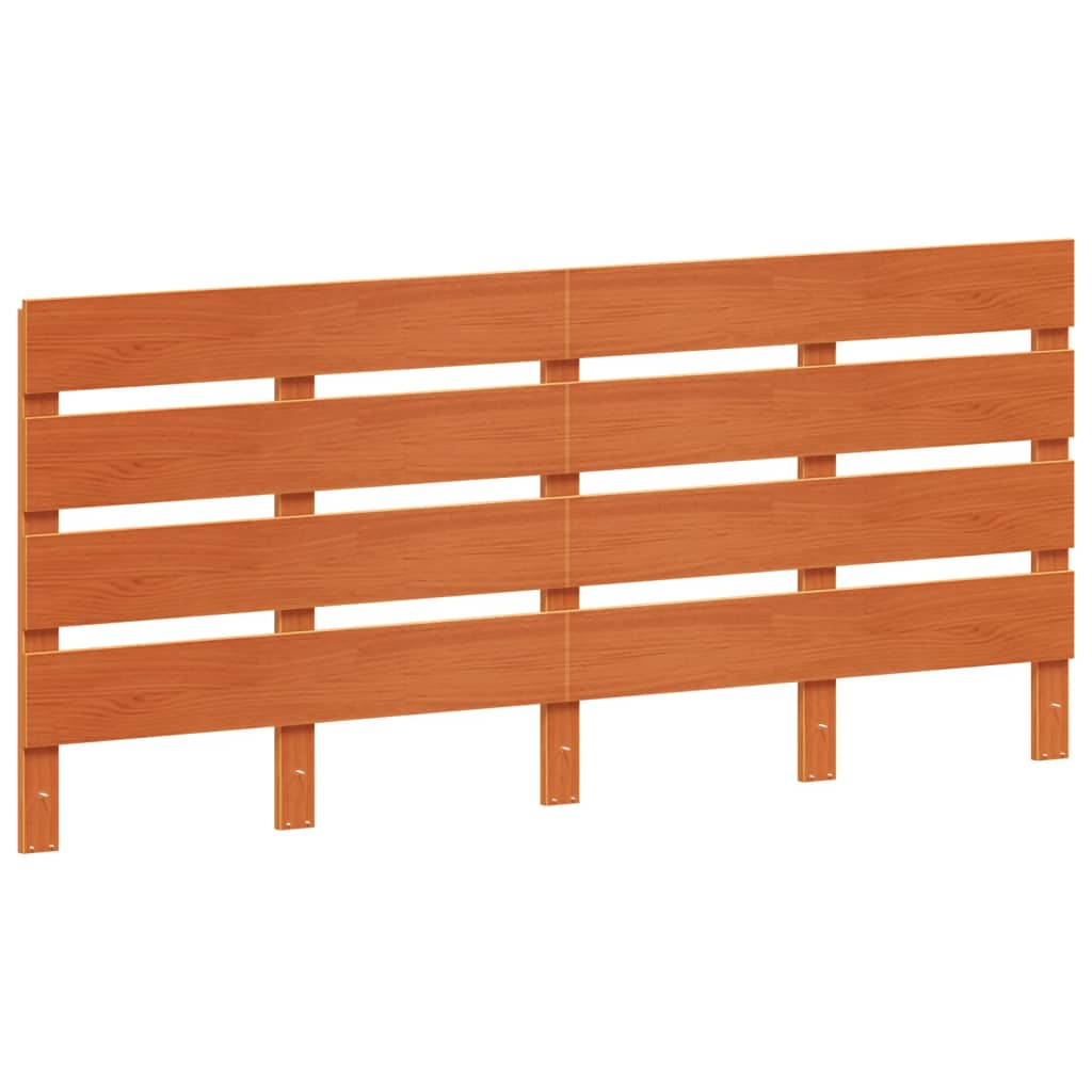 vidaXL Wezgłowie do łóżka, woskowy brąz, 180 cm, lite drewno sosnowe