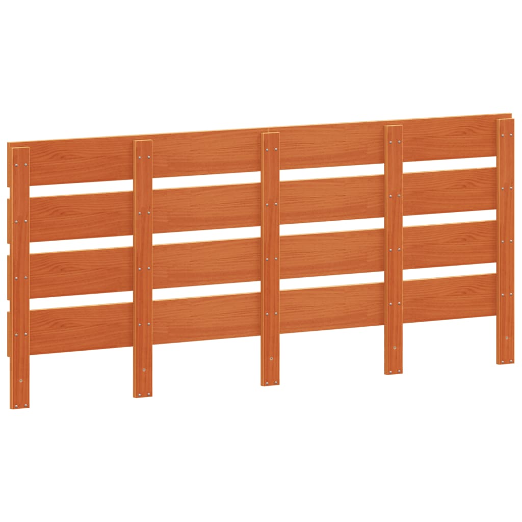 vidaXL Wezgłowie do łóżka, woskowy brąz, 180 cm, lite drewno sosnowe