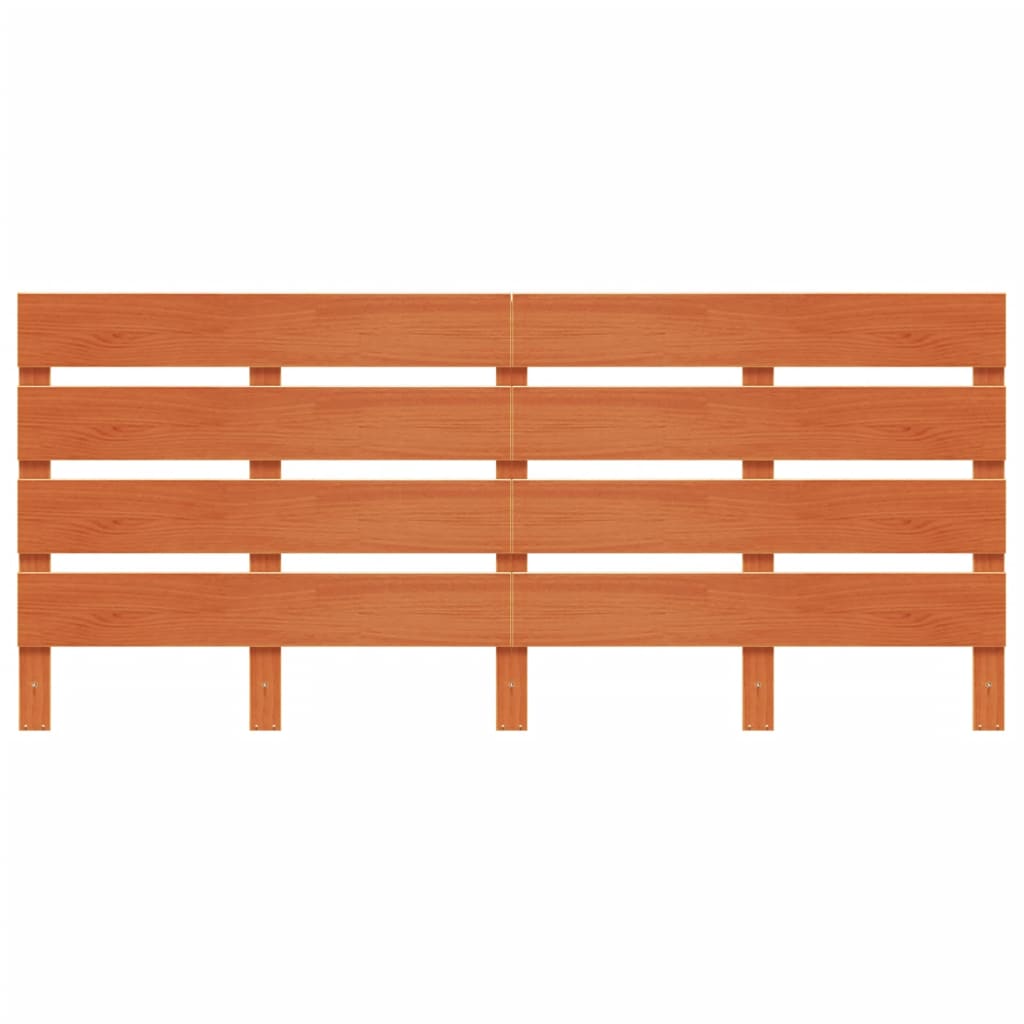 vidaXL Wezgłowie do łóżka, woskowy brąz, 135 cm, lite drewno sosnowe