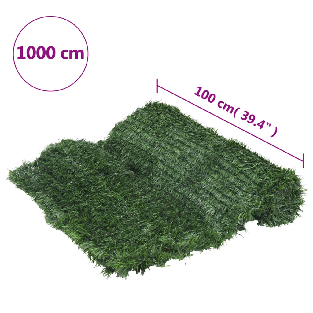 vidaXL Ogrodzenie ze sztucznej trawy, zielone, 1x10 m