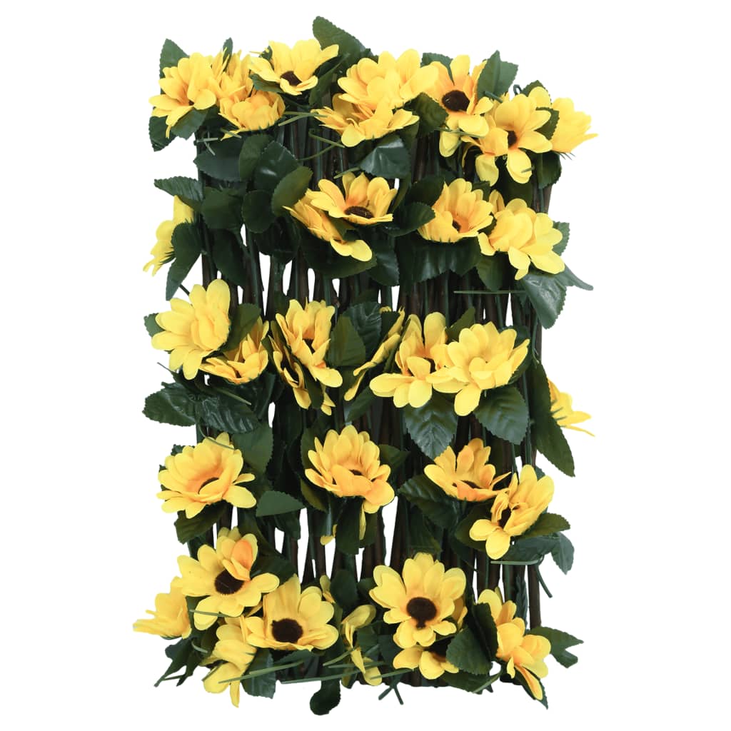 vidaXL Kratki ze sztucznym bluszczem rozsuwane 5 szt., żółte 180x20 cm
