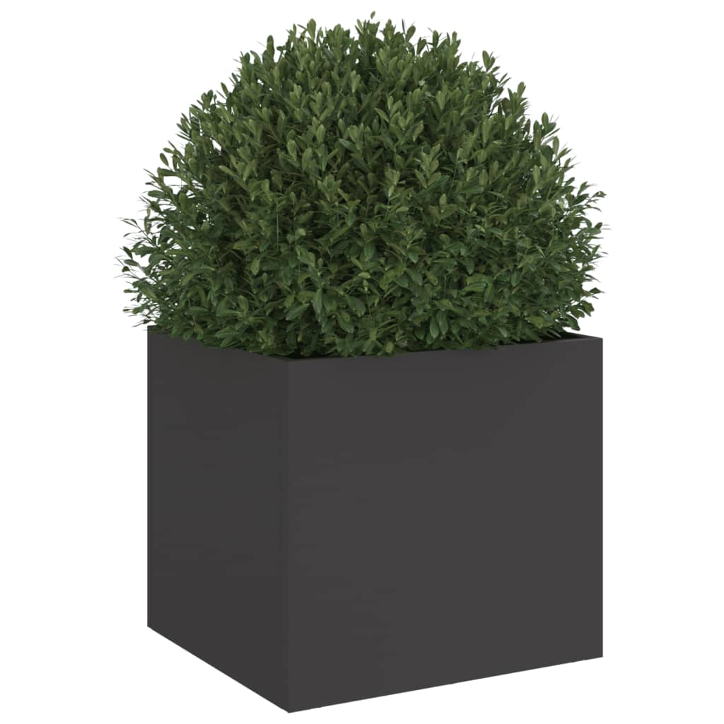vidaXL Donica, czarna, 32x30x29 cm, stal