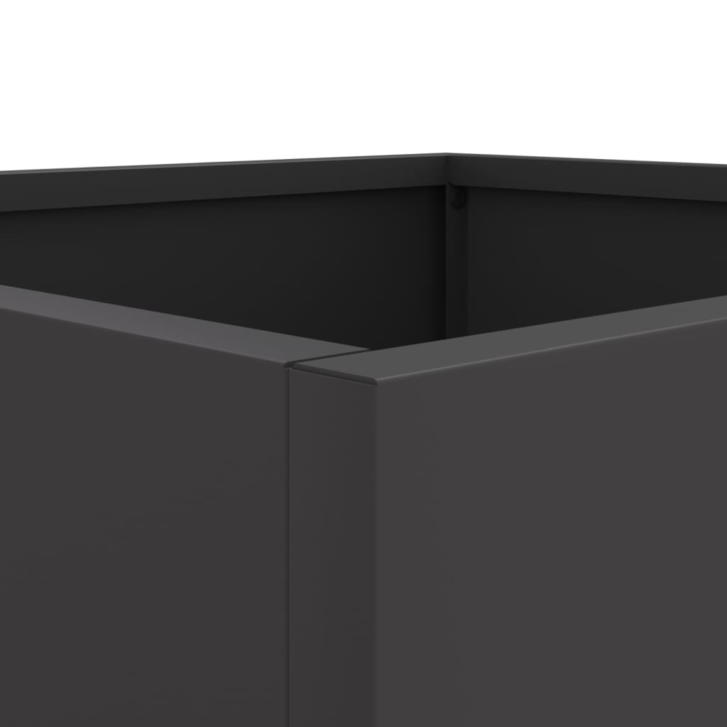 vidaXL Donica, czarna, 32x30x29 cm, stal