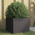 vidaXL Donica, czarna, 32x30x29 cm, stal