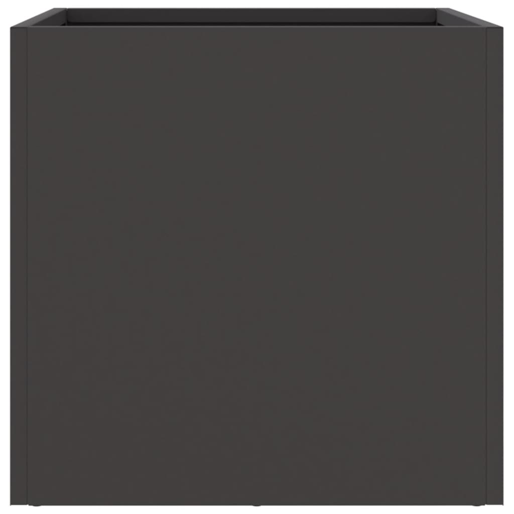 vidaXL Donice, 2 szt., czarne, 32x30x29 cm, stal