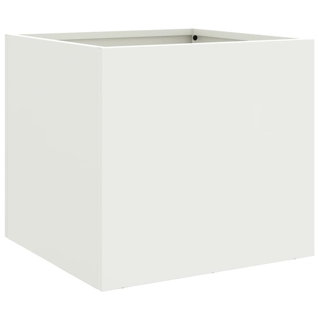vidaXL Donica, biała, 32x30x29 cm, stal