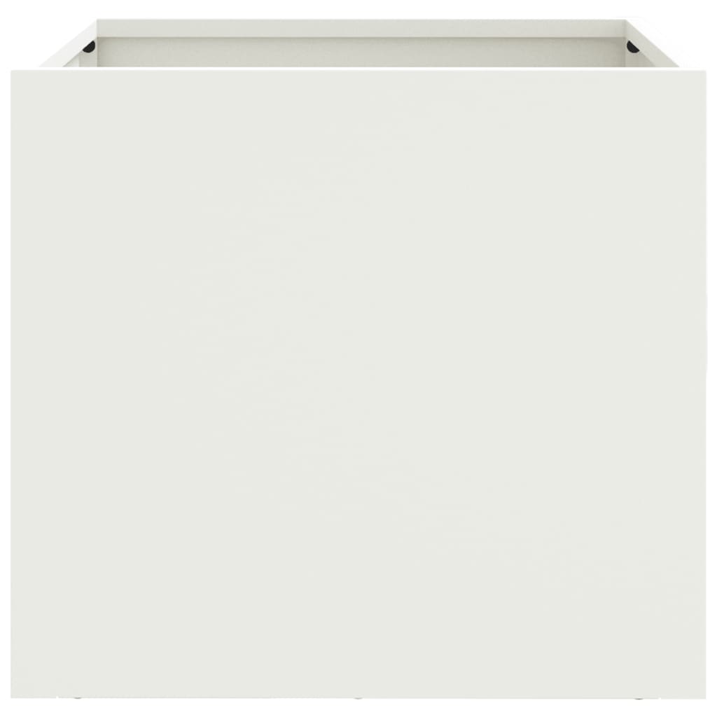 vidaXL Donica, biała, 32x30x29 cm, stal