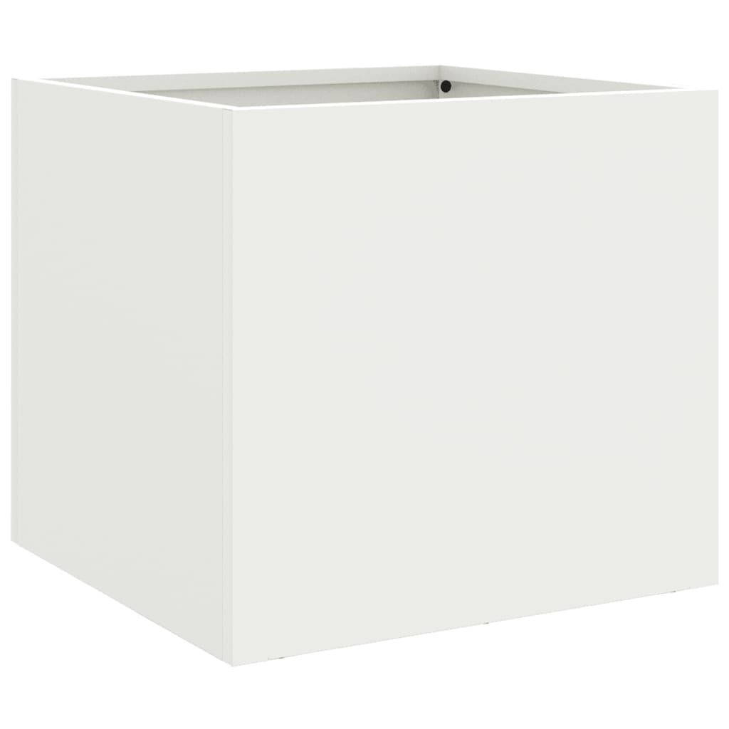 vidaXL Donica, biała, 32x30x29 cm, stal