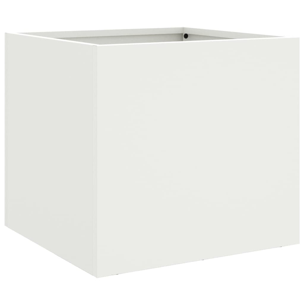 vidaXL Donice, 2 szt., białe, 32x30x29 cm, stal