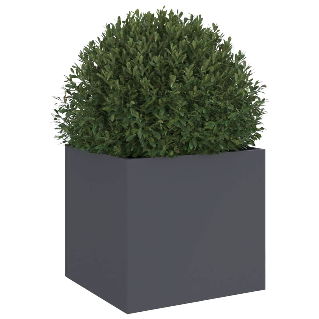 vidaXL Donica, antracytowa, 32x30x29 cm, stal