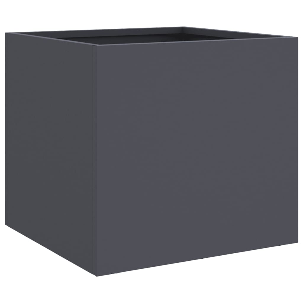 vidaXL Donice, 2 szt., antracytowe, 32x30x29 cm, stal