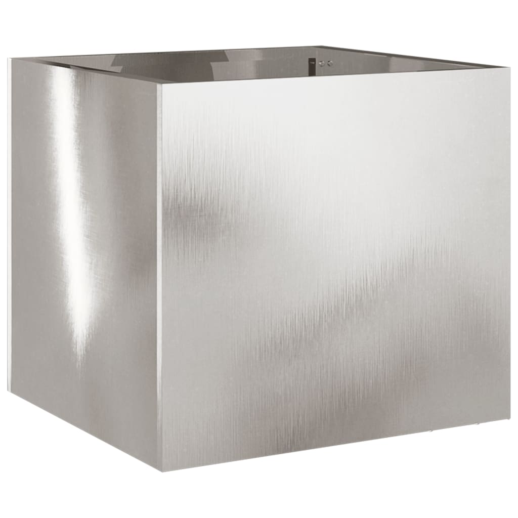 vidaXL Donica, srebrna, 32x30x29 cm, stal nierdzewna
