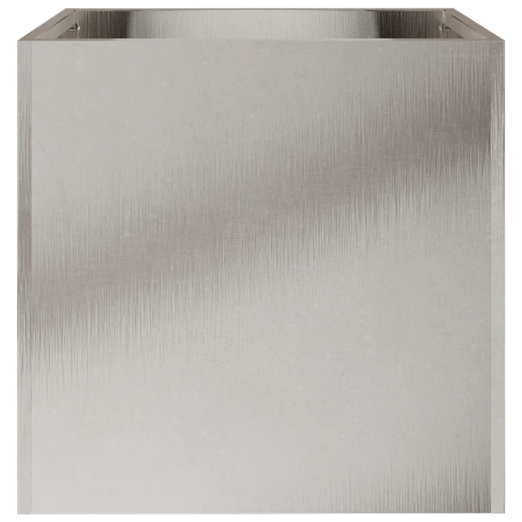 vidaXL Donica, srebrna, 32x30x29 cm, stal nierdzewna