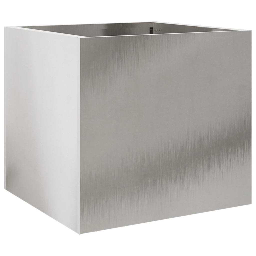 vidaXL Donica, srebrna, 32x30x29 cm, stal nierdzewna