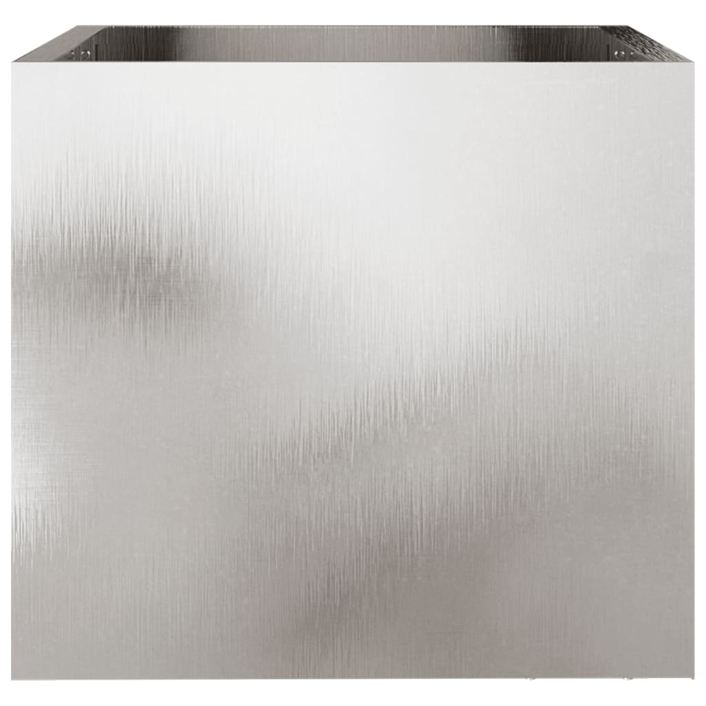 vidaXL Donice, 2 szt., srebrne, 32x30x29 cm, stal nierdzewna