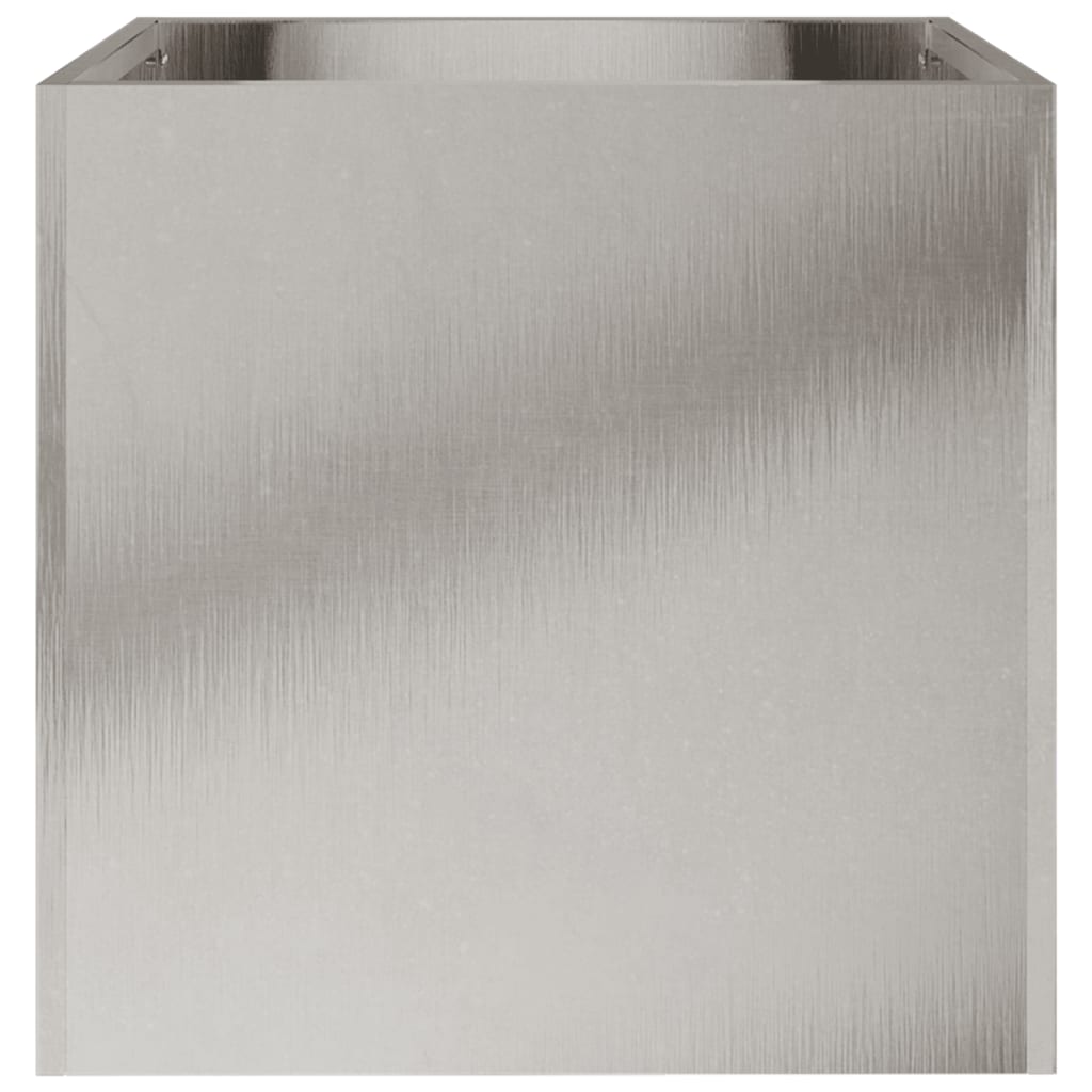 vidaXL Donice, 2 szt., srebrne, 32x30x29 cm, stal nierdzewna