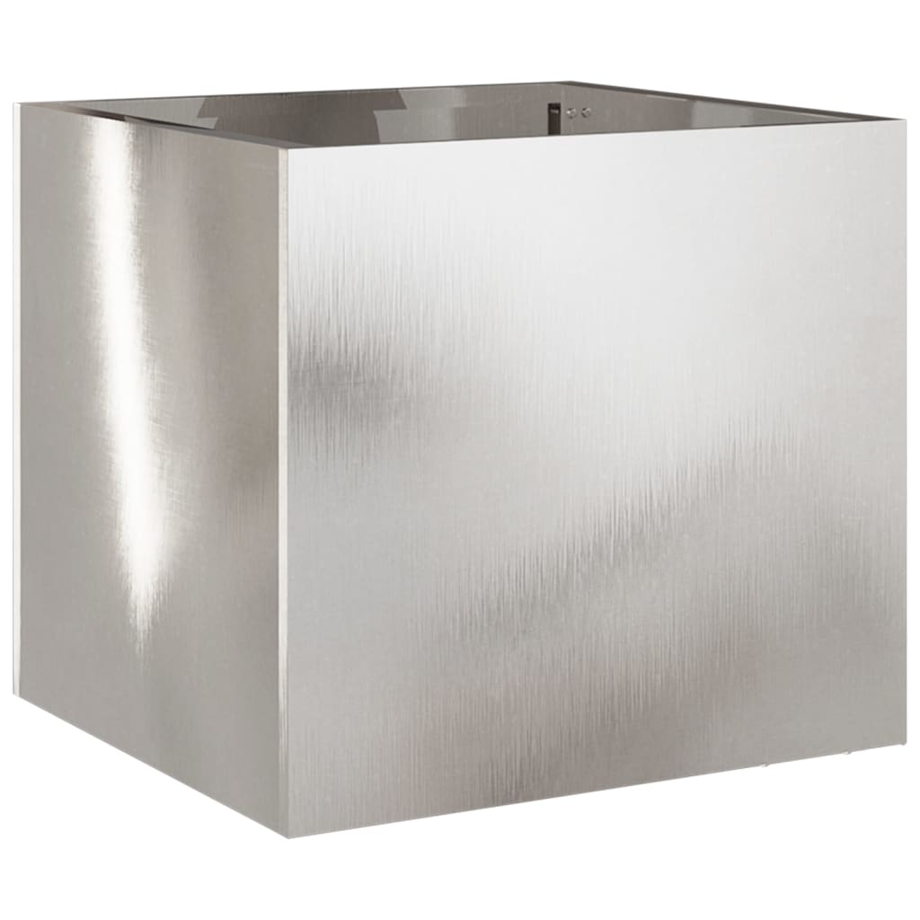 vidaXL Donice, 2 szt., srebrne, 32x30x29 cm, stal nierdzewna