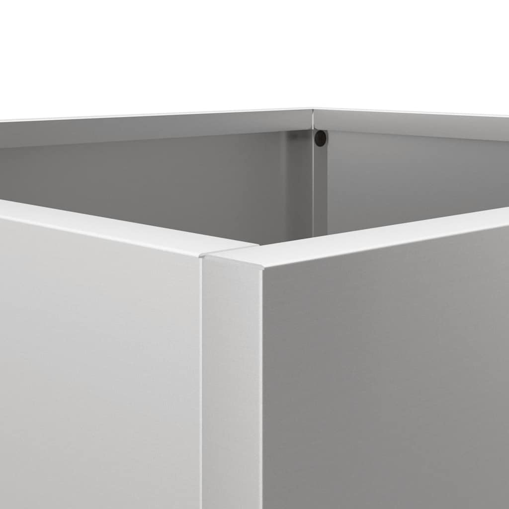 vidaXL Donica, srebrna, 32x30x29 cm, stal galwanizowana