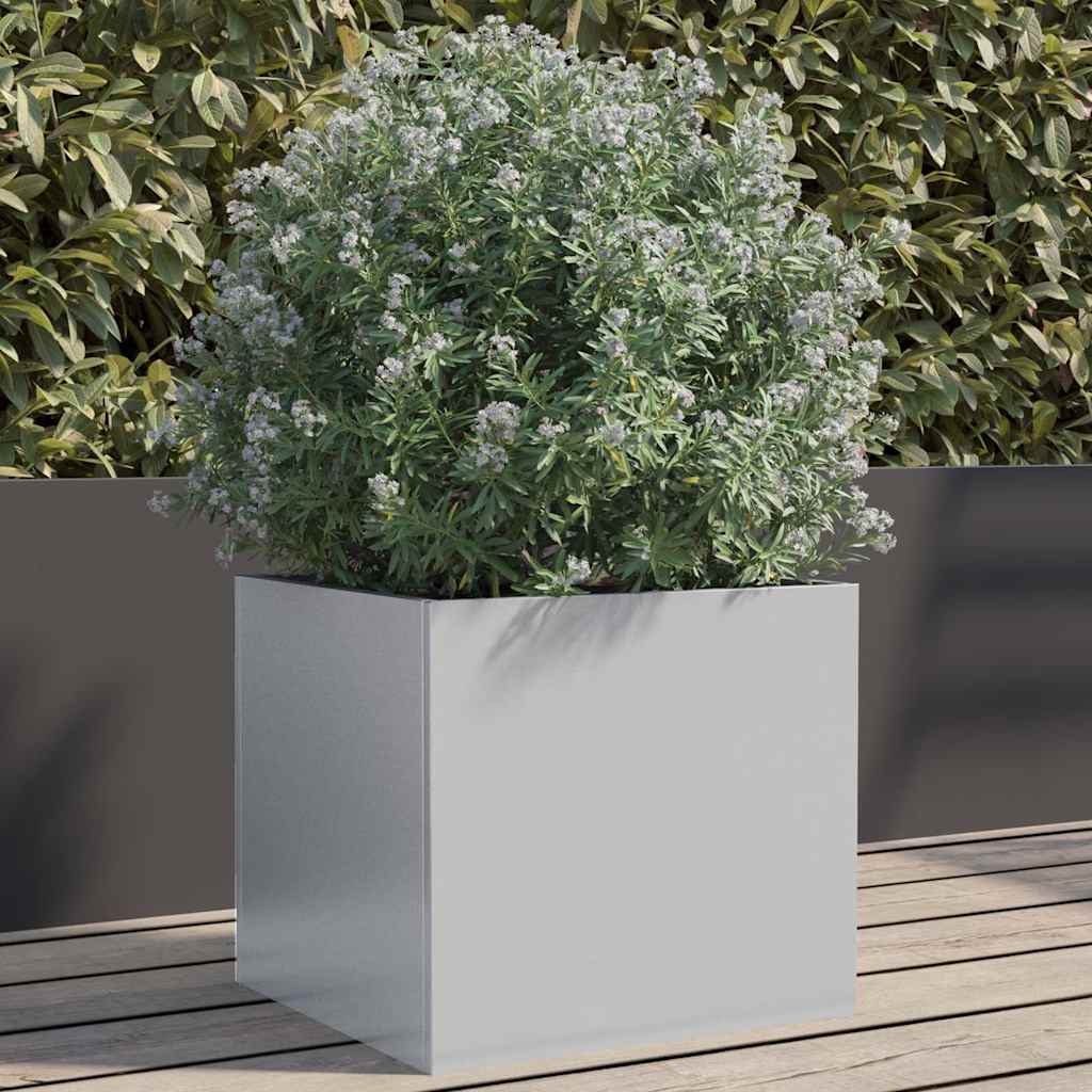 vidaXL Donica, srebrna, 32x30x29 cm, stal galwanizowana