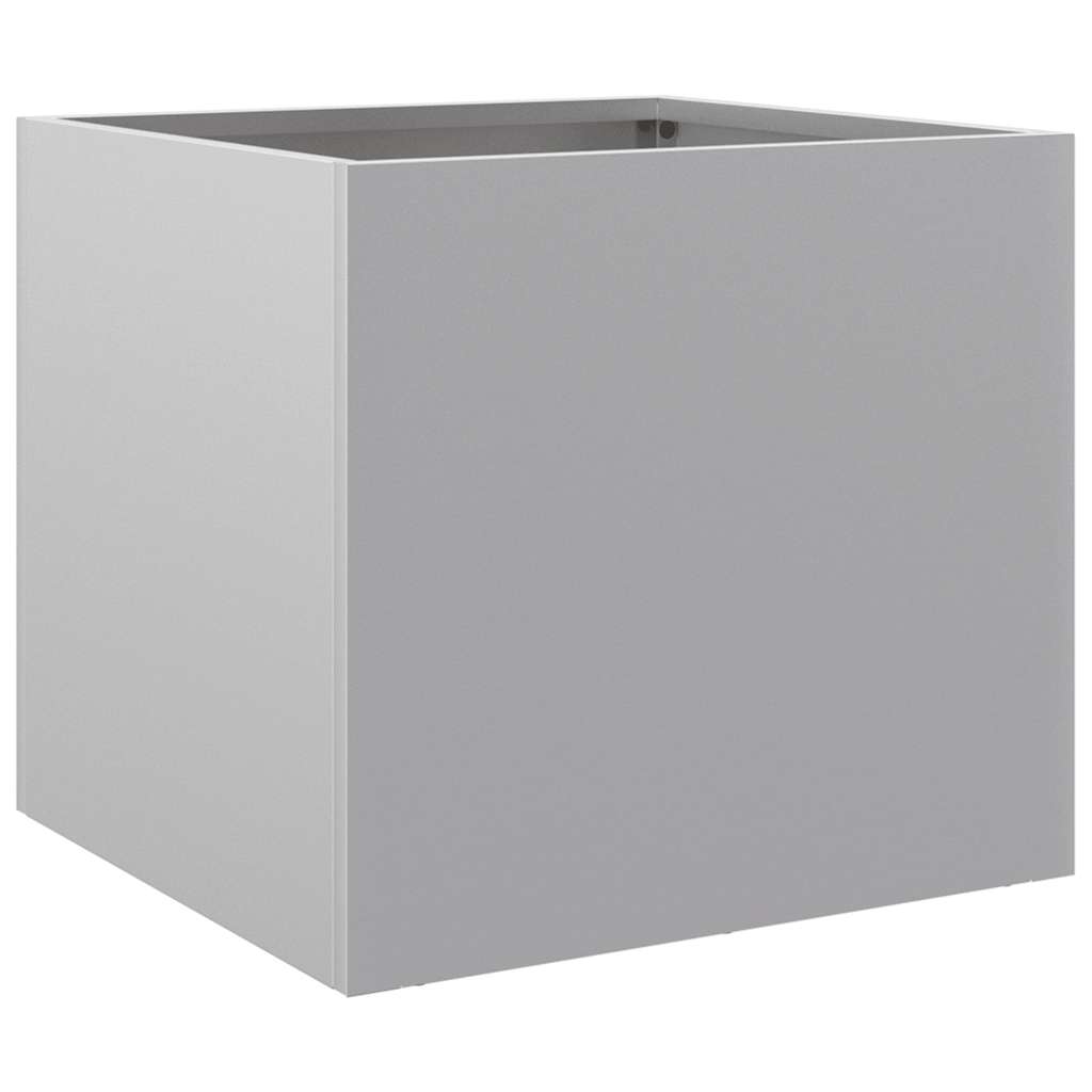 vidaXL Donice, 2 szt., srebrne, 32x30x29 cm, stal galwanizowana