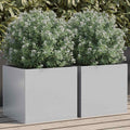 vidaXL Donice, 2 szt., srebrne, 32x30x29 cm, stal galwanizowana