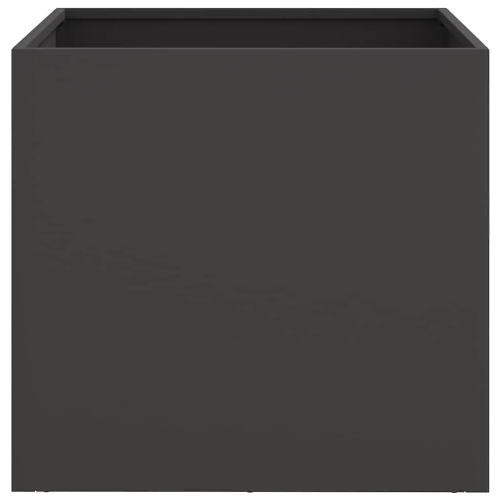 vidaXL Donica, czarna, 42x40x39 cm, stal