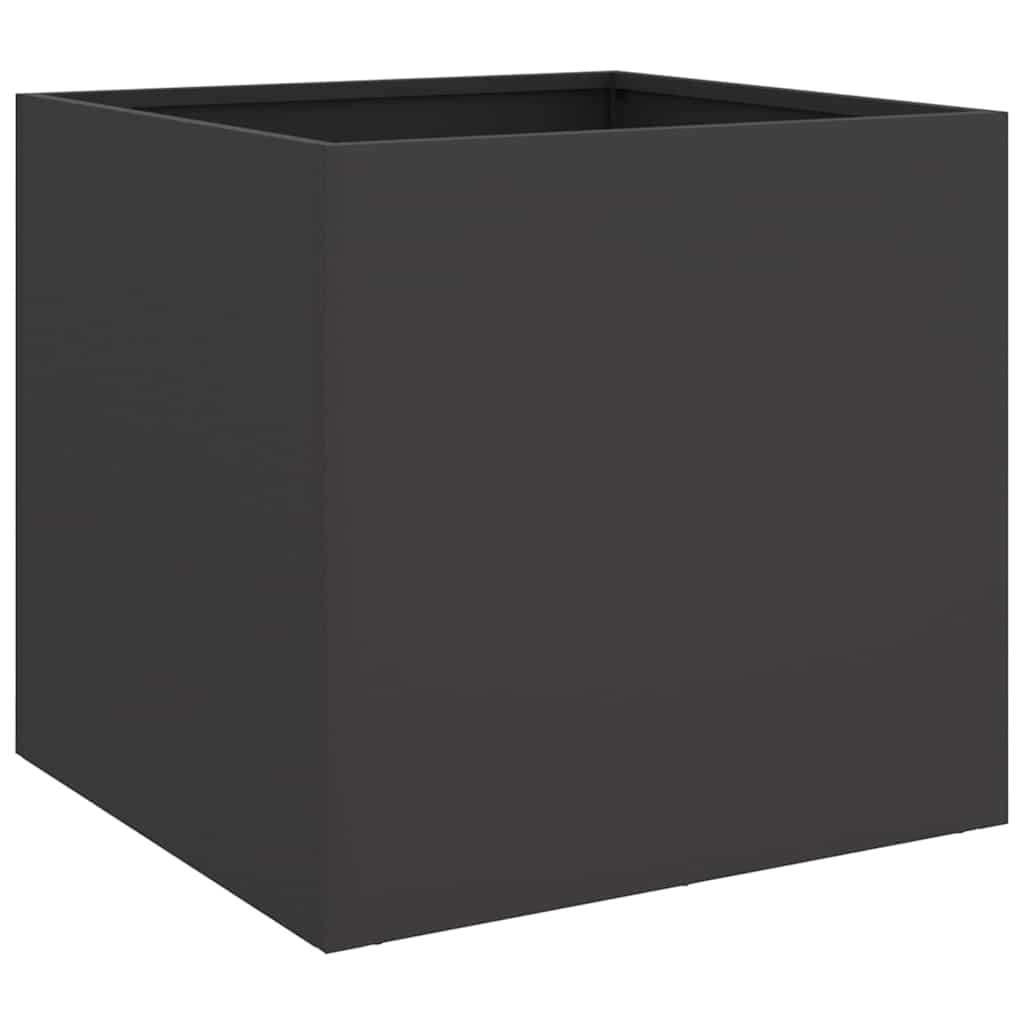 vidaXL Donica, czarna, 42x40x39 cm, stal