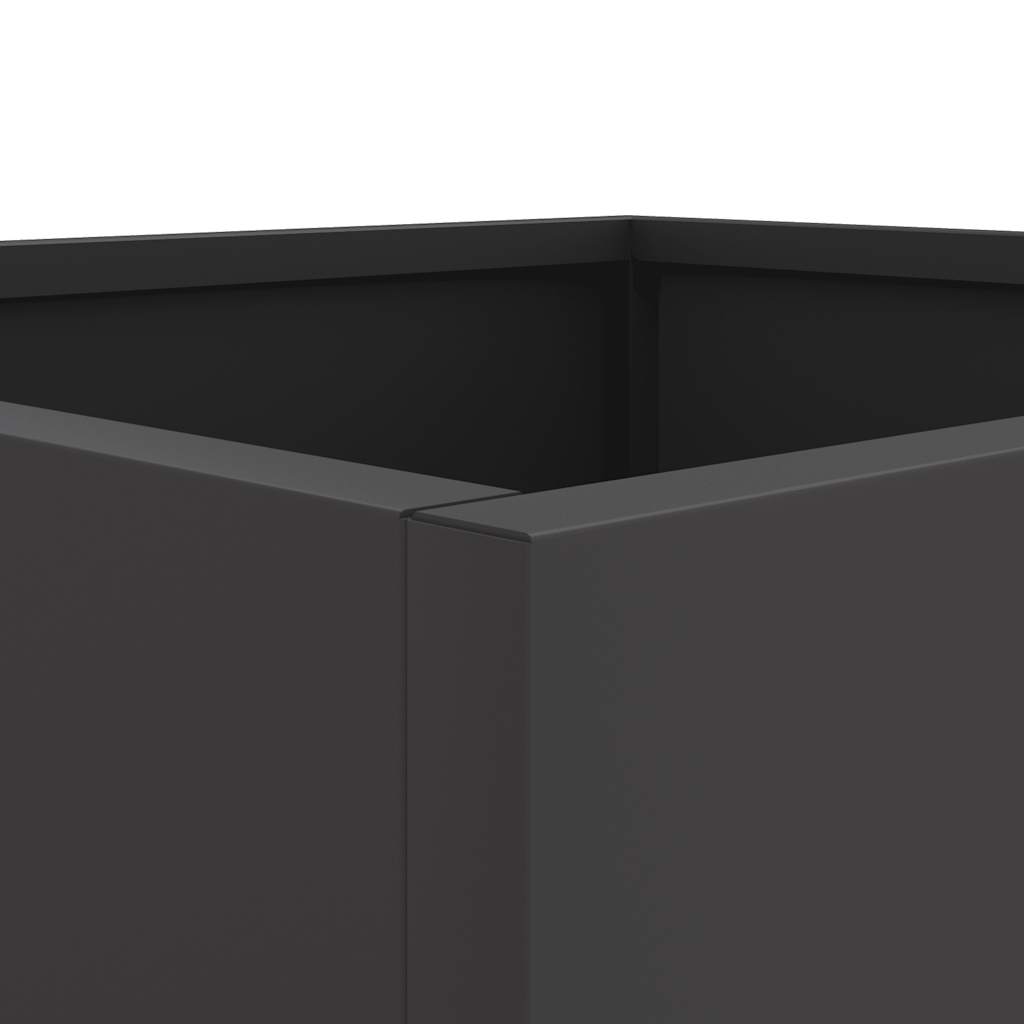 vidaXL Donica, czarna, 42x40x39 cm, stal