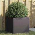 vidaXL Donica, czarna, 42x40x39 cm, stal