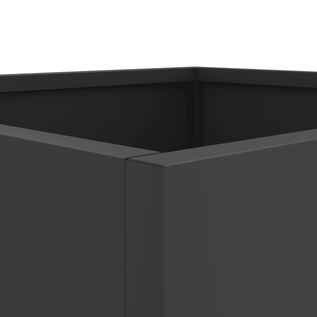 vidaXL Donice, 2 szt., czarne, 42x40x39 cm, stal
