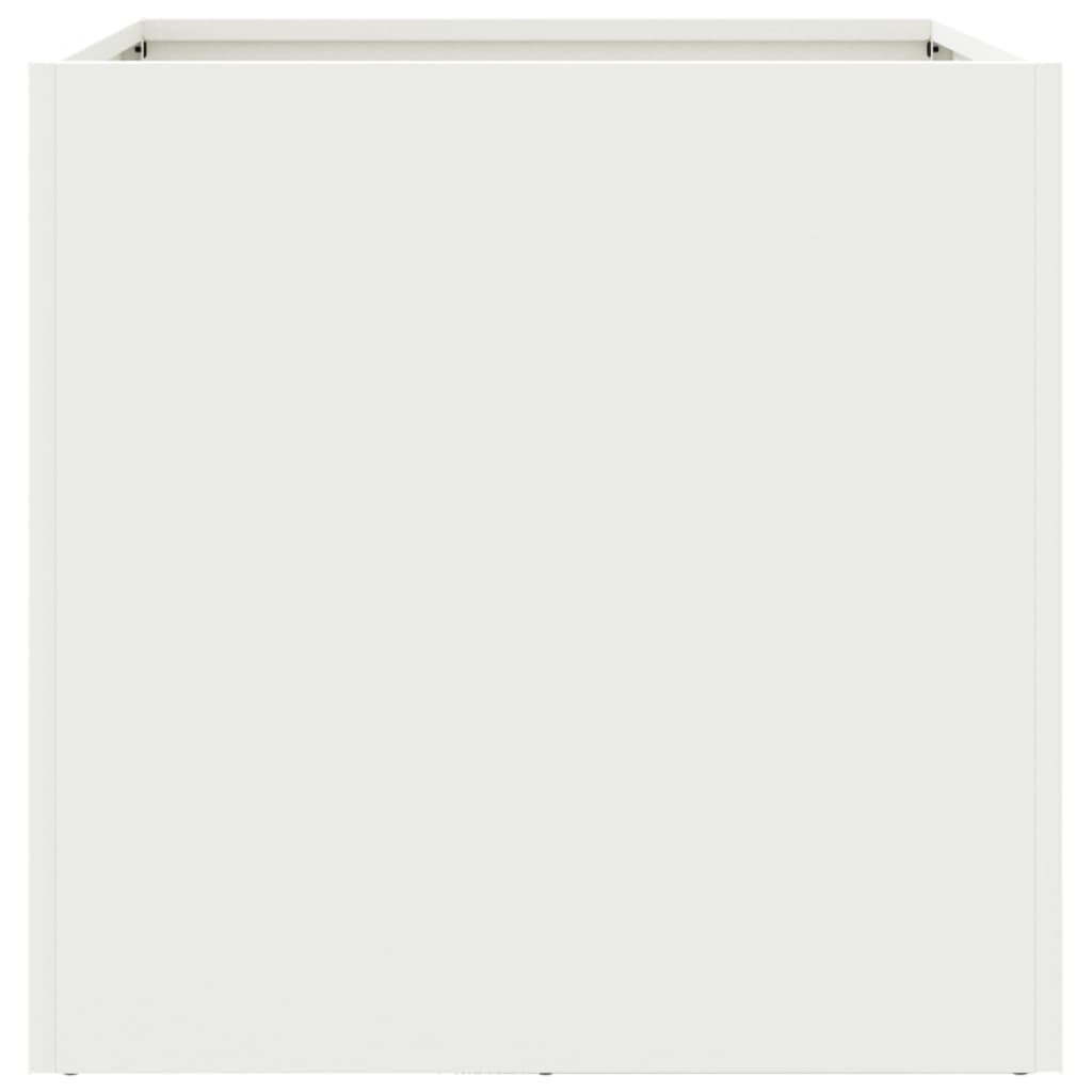 vidaXL Donica, biała, 42x40x39 cm, stal