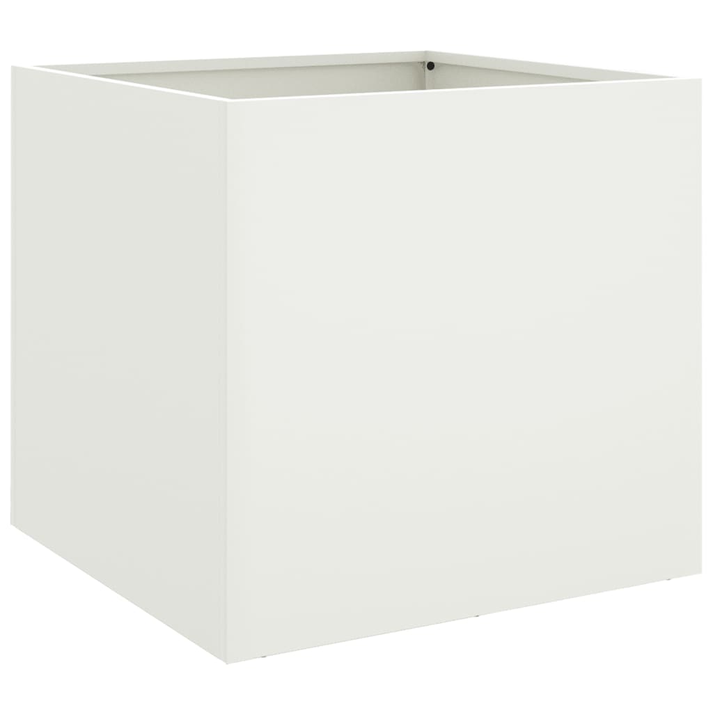 vidaXL Donica, biała, 42x40x39 cm, stal