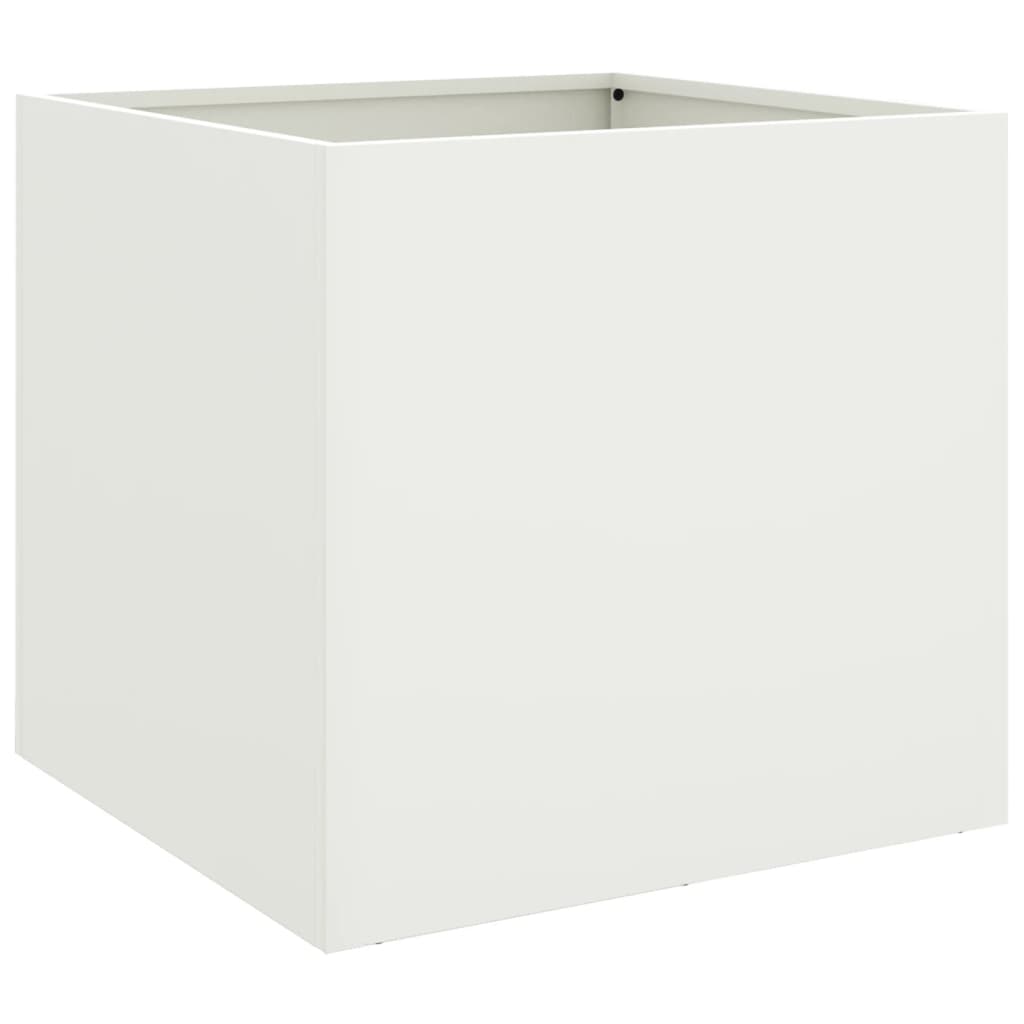 vidaXL Donice, 2 szt., białe, 42x40x39 cm, stal