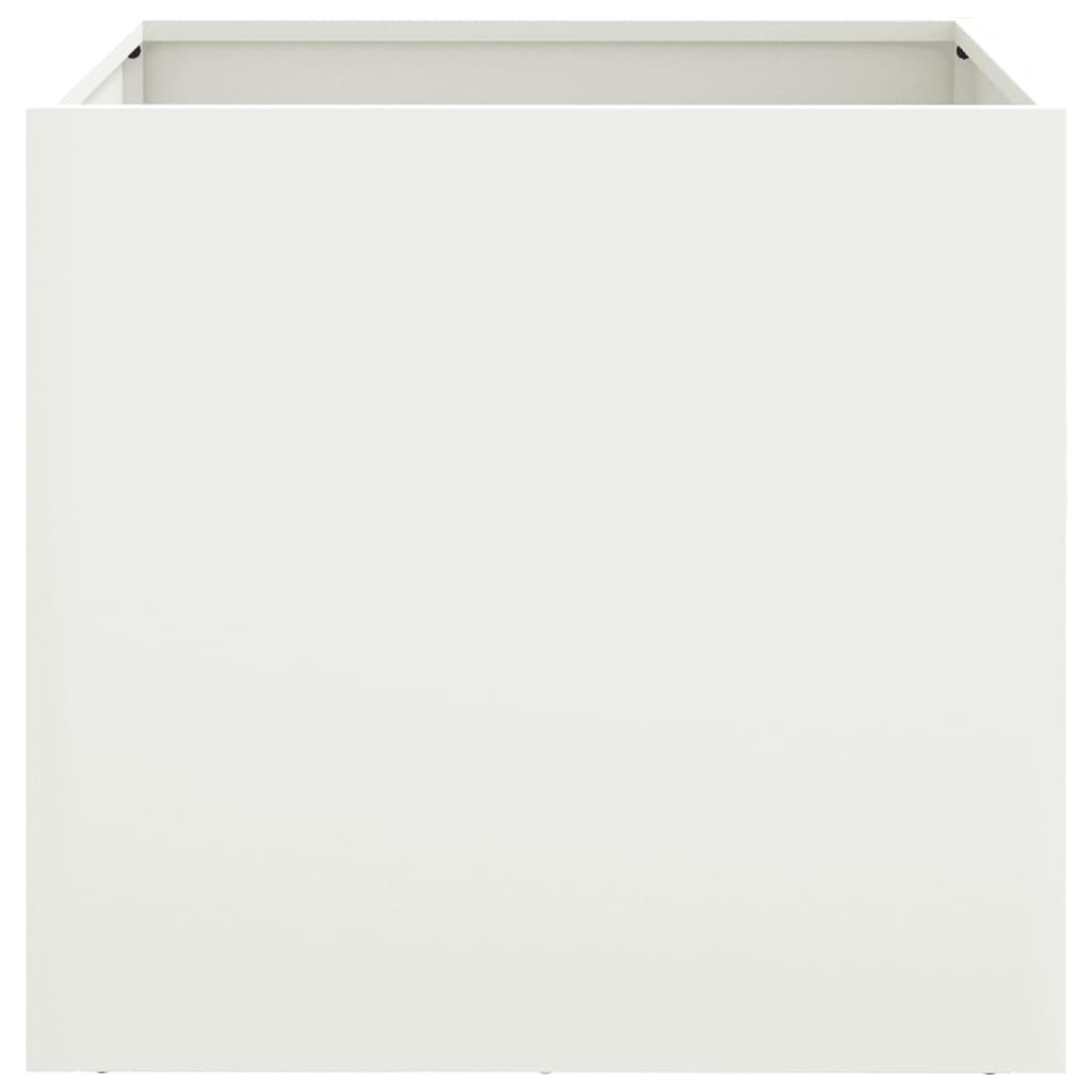 vidaXL Donice, 2 szt., białe, 42x40x39 cm, stal