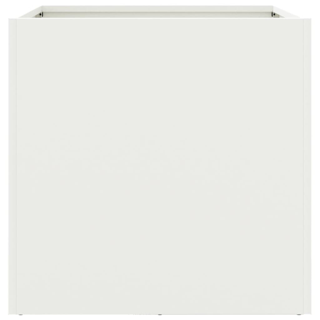 vidaXL Donice, 2 szt., białe, 42x40x39 cm, stal