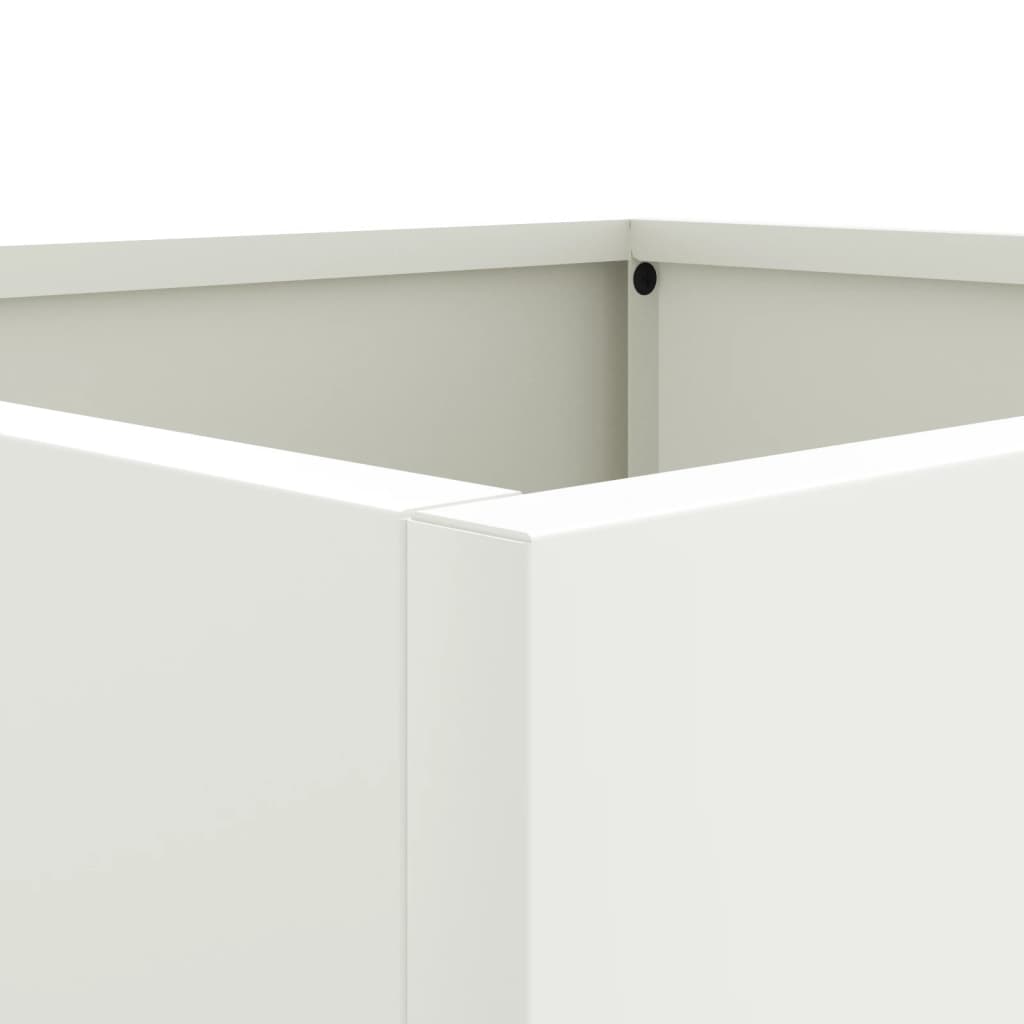 vidaXL Donice, 2 szt., białe, 42x40x39 cm, stal