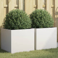 vidaXL Donice, 2 szt., białe, 42x40x39 cm, stal