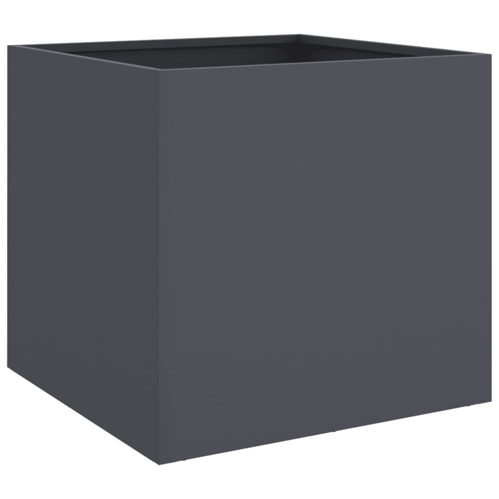 vidaXL Donice, 2 szt., antracytowe, 42x40x39 cm, stal